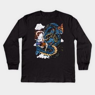 Epic Battle Luffy gear 5 vs Kaido Dragon Kids Long Sleeve T-Shirt